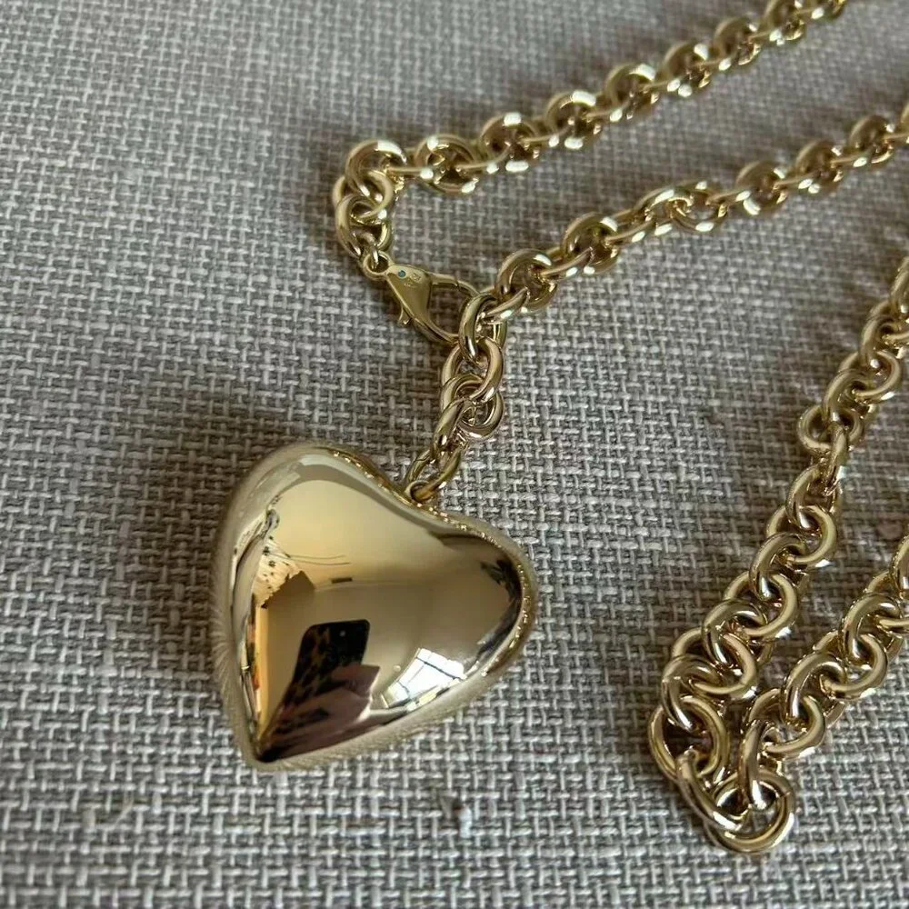 BEST Roxanne Assoulin The Big Puffy Heart Necklace Polished Gold_4